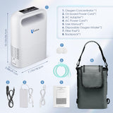 Best Selling🔥4.85lbs Lightweight 1-5L Portable Oxygen Concentrator NT-02