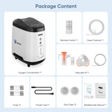 Continuous Flow Oxygen Concentrator Varon 1-8L/min 105W Pro Upgraded Oxygen Purity 96% Breathing Machine for Home