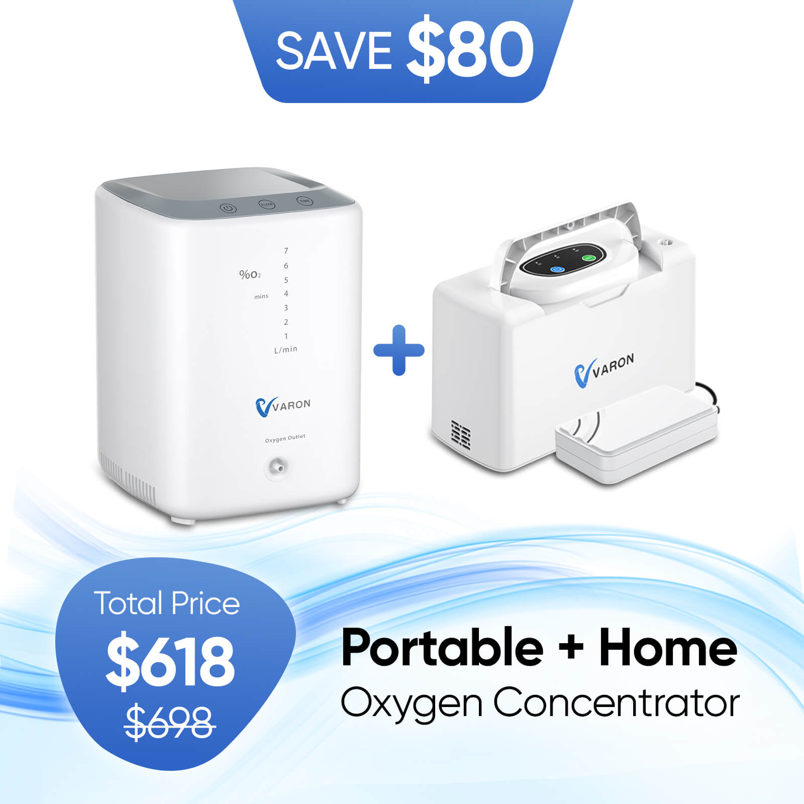 Home Oxygen Concentrator NT-04 + Portable Oxygen Concentrator NT-05