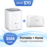Portable Oxygen Concentrator NT-03 + Home Oxgen Concentrator NT-04
