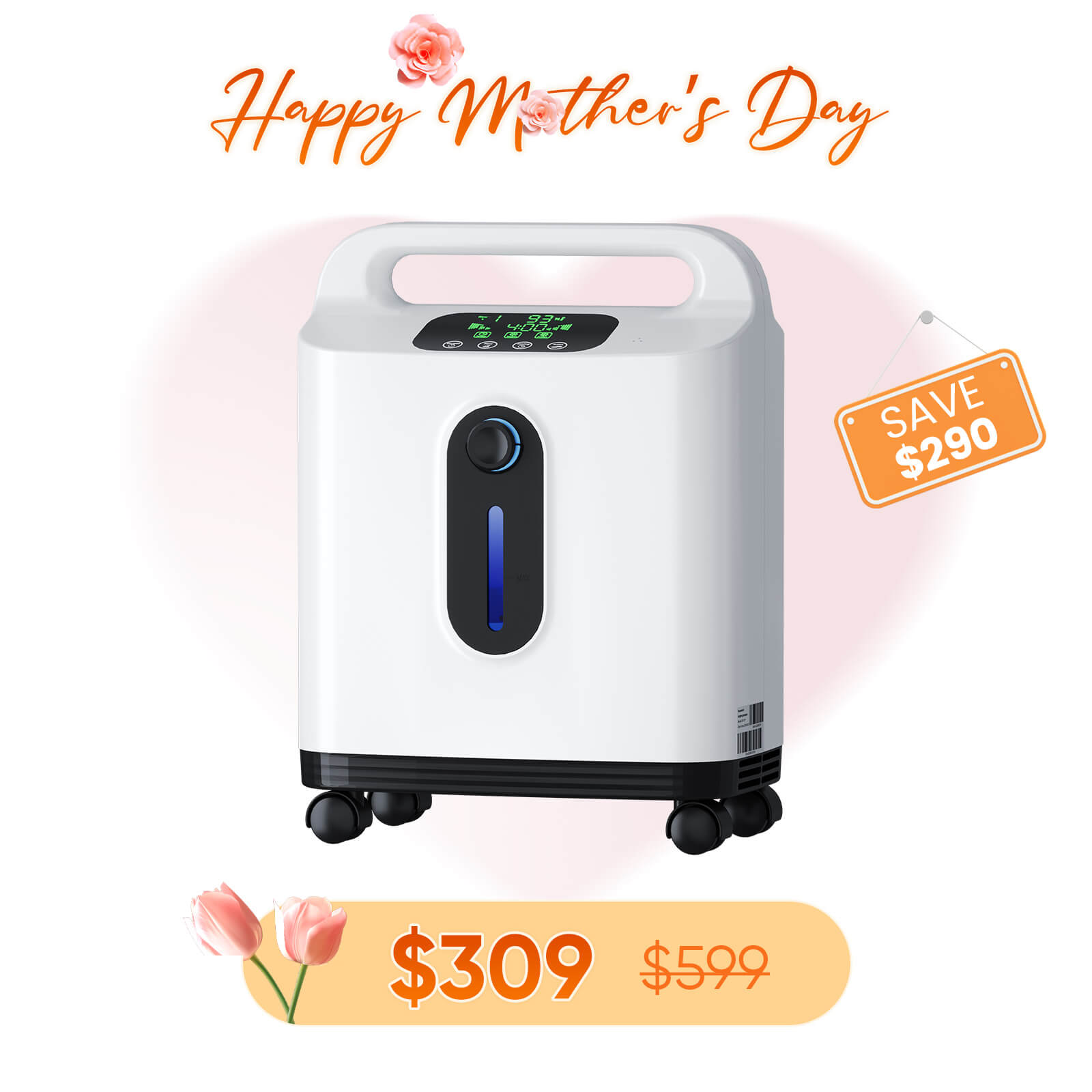 Lightest 1-8L/min Home Oxygen Concentrator DF-011
