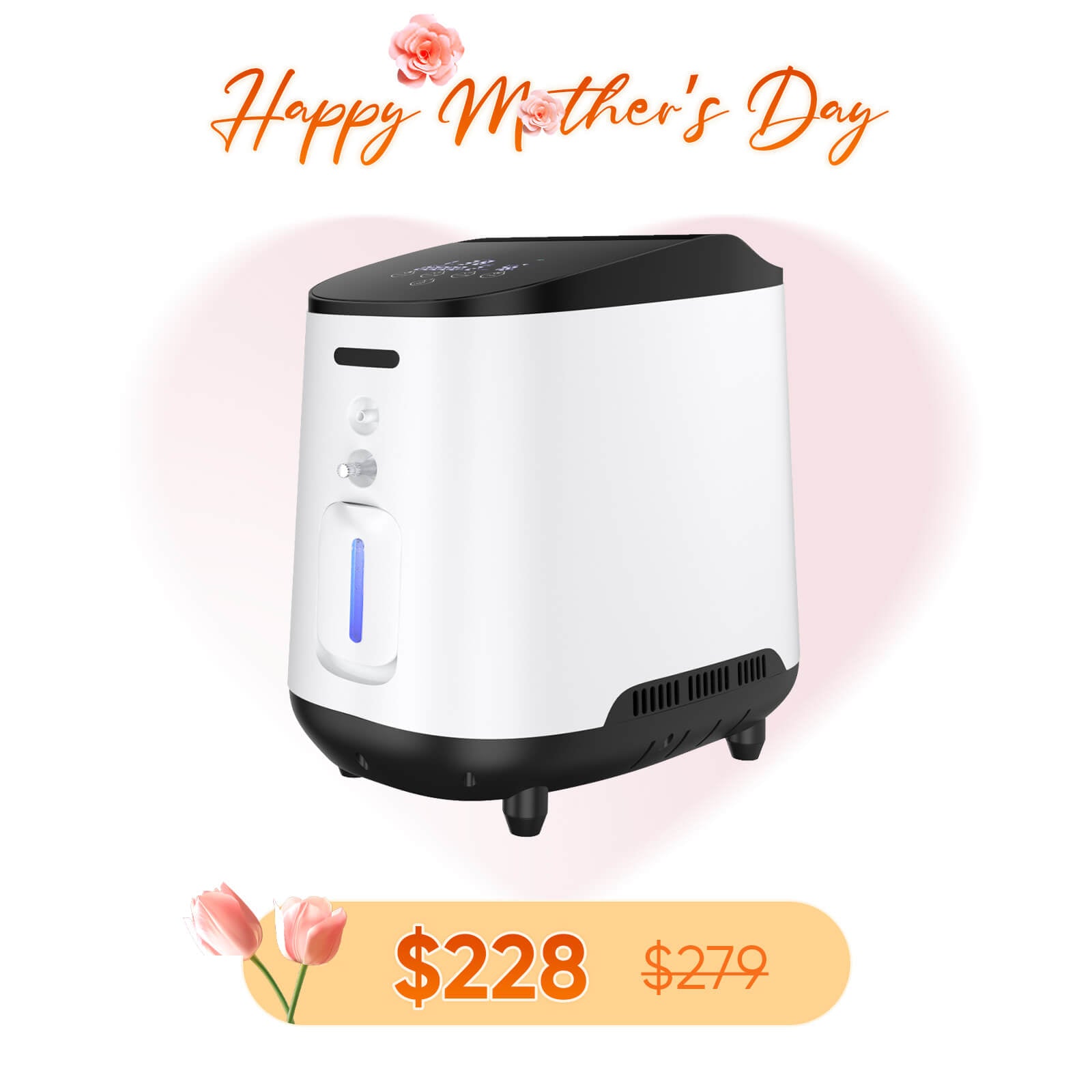 VARON 1-7 L/min Home Oxygen Concentrator 105W