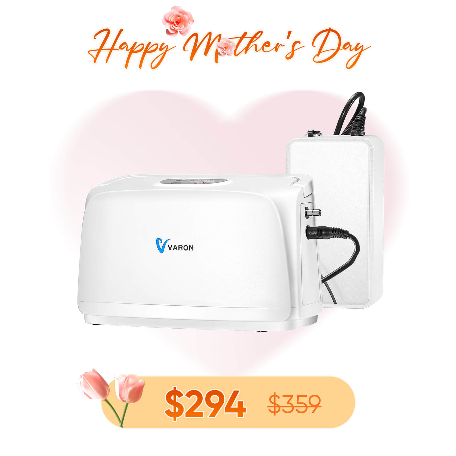 VARON 3L/min Portable Oxygen Concentrator NT-03
