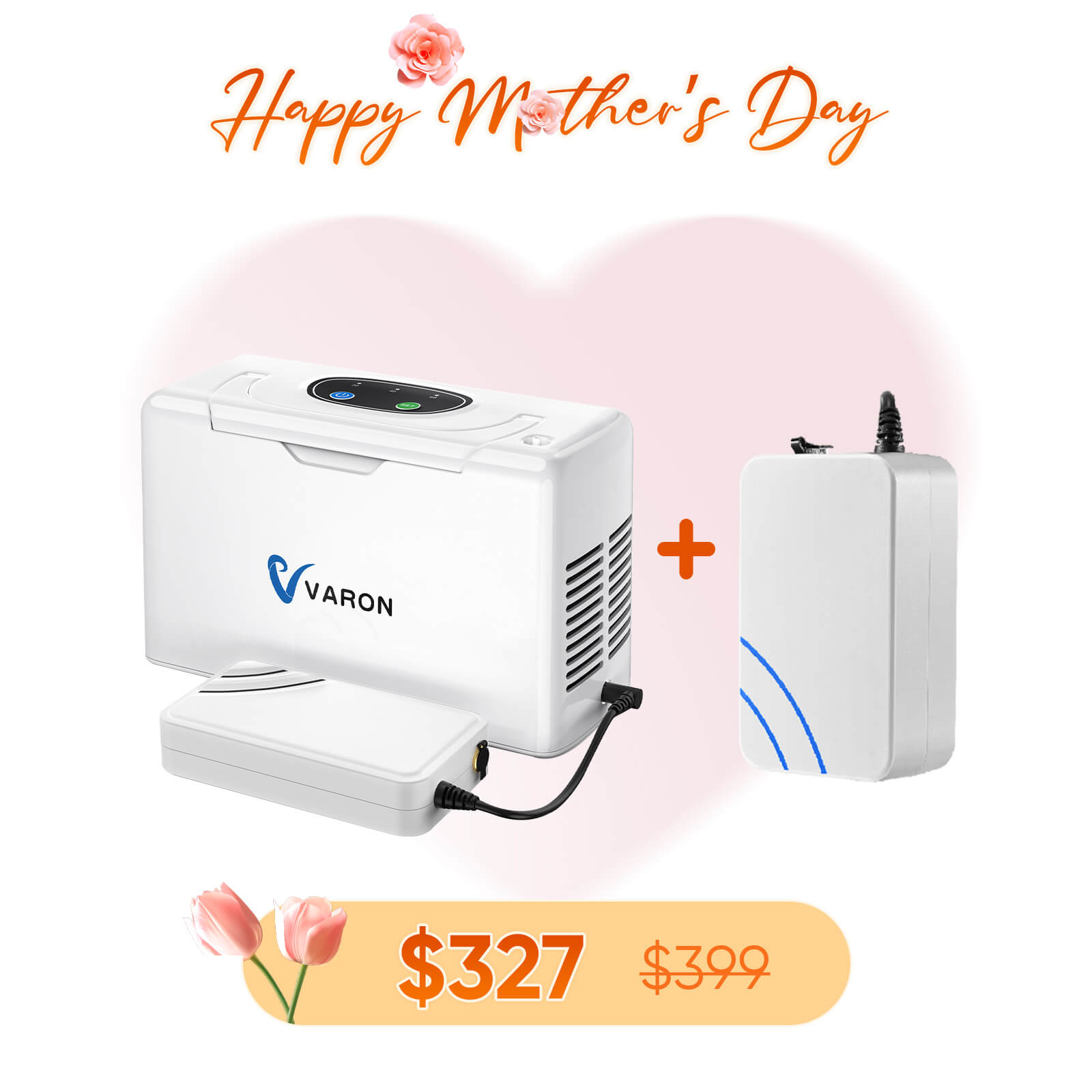 VARON 3L Continuous Flow Portable Oxygen Concentrator NT-05