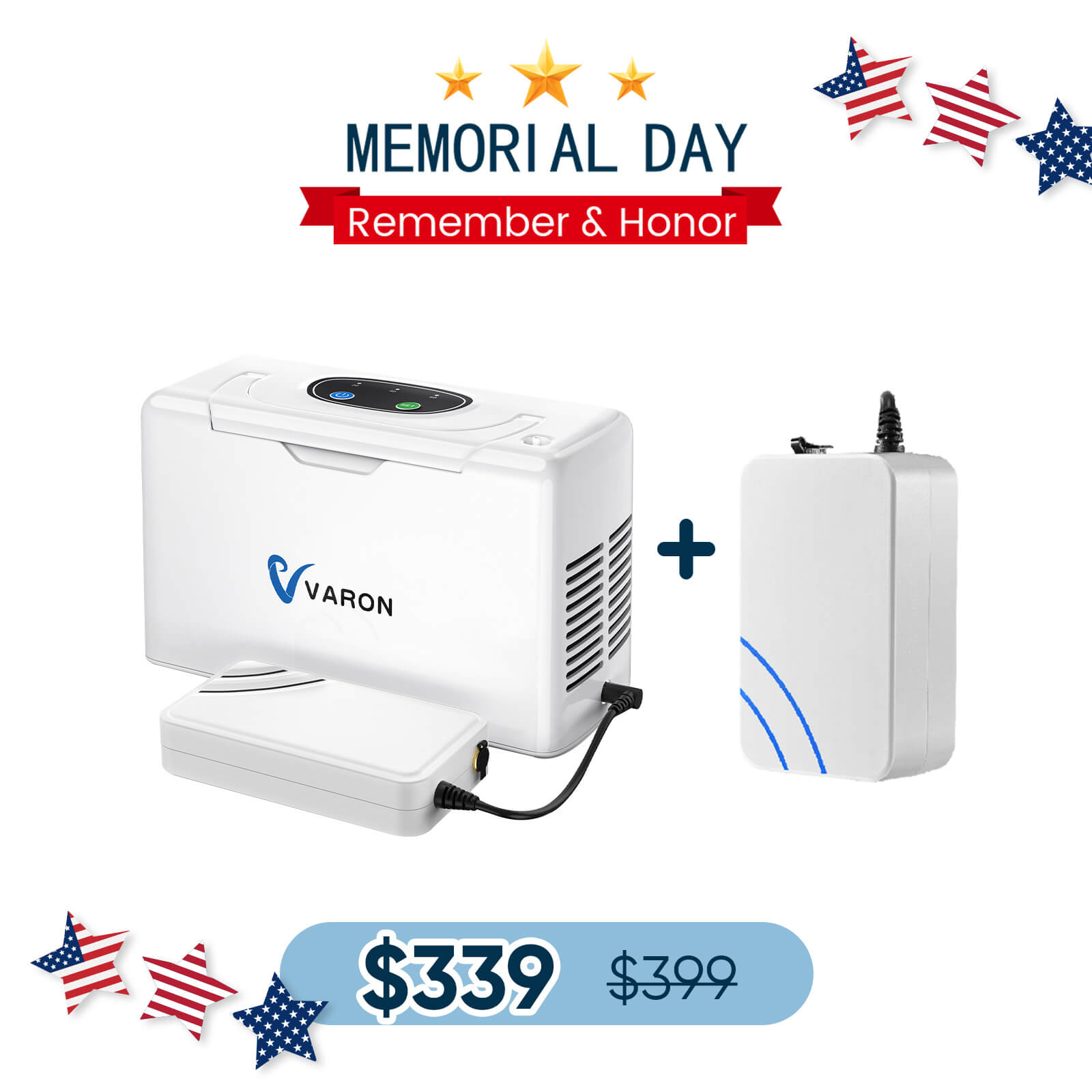 VARON 3L Continuous Flow Portable Oxygen Concentrator NT-05