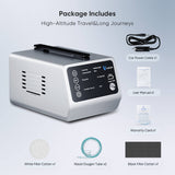 VARON 1-5L Versatile Continuous Flow Portable Oxygen Concentrator for Travel + Free Battery & Adapter