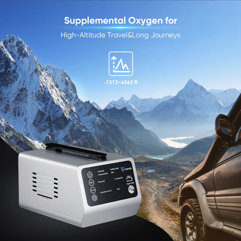 New Arrival VARON Versatile In-Car Use Oxygen Concentrator VT-1 for Travel + One AC Adapter+ 20 Cannulas