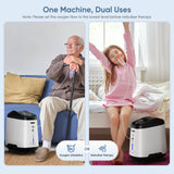 Upgraded VARON 1-7 L/min Home Oxygen Concentrator 105W Pro