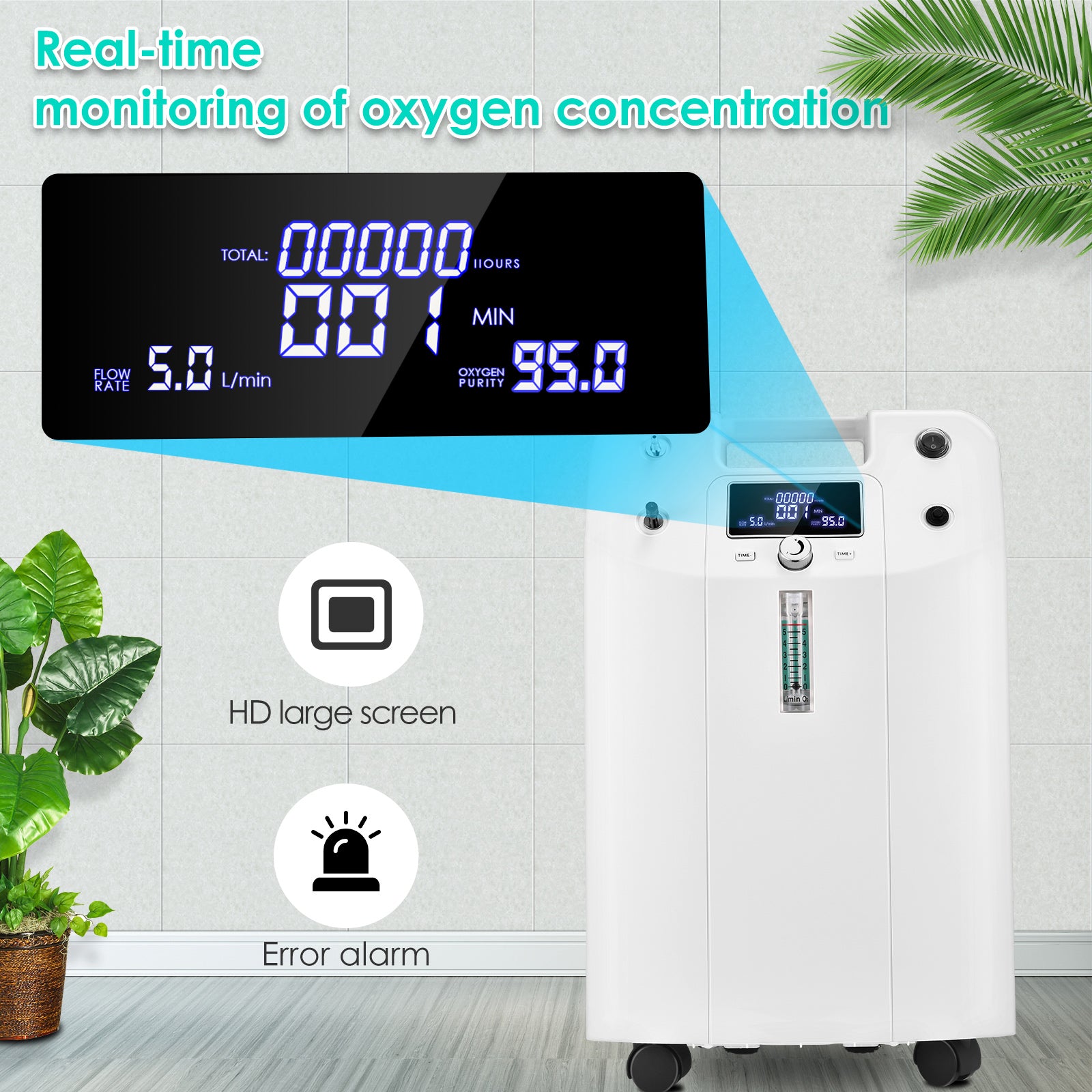 OXYGENSOLVE 93% Oxygen Concentrator With 5L/min KJR-Y51W-OXYGENSOLVE