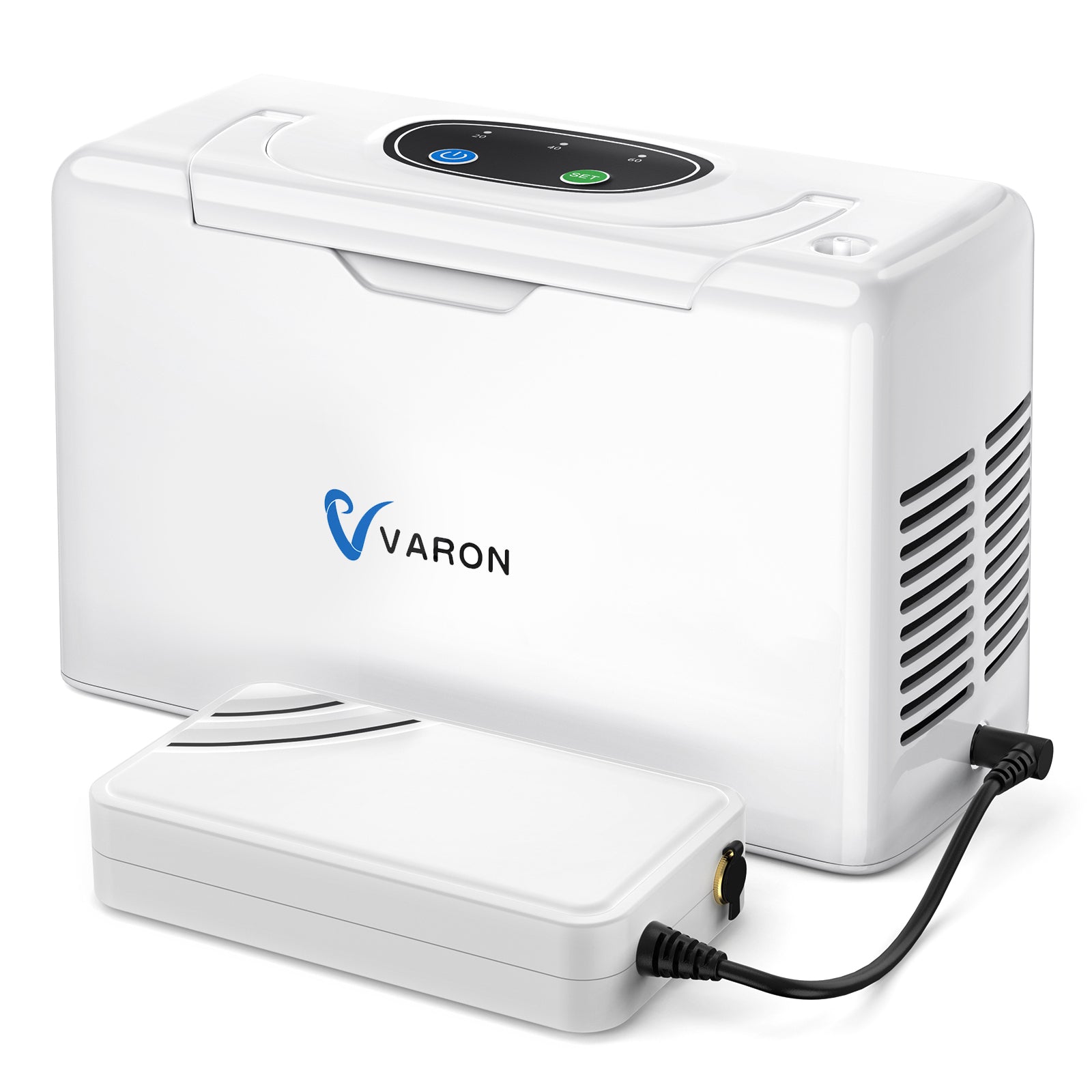 VARON 3L Portable Continuous Flow  Oxygen Concnetrator NT-05 + An Extra 4 Cell Battery